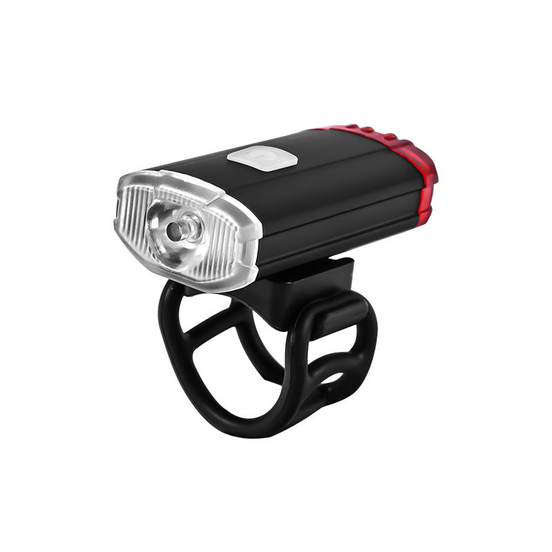 USB Rechargeable Mini Bike Light Front & Rear Combo - 150 Lumen LED High Brightness Safety Lamp for Cycling - IPX8 Waterproof Aluminium Helmet & Handlebar Light - Black