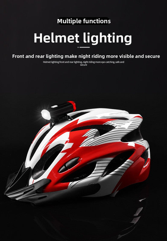 USB Rechargeable Mini Bike Light Front & Rear Combo - 150 Lumen LED High Brightness Safety Lamp for Cycling - IPX8 Waterproof Aluminium Helmet & Handlebar Light - Black