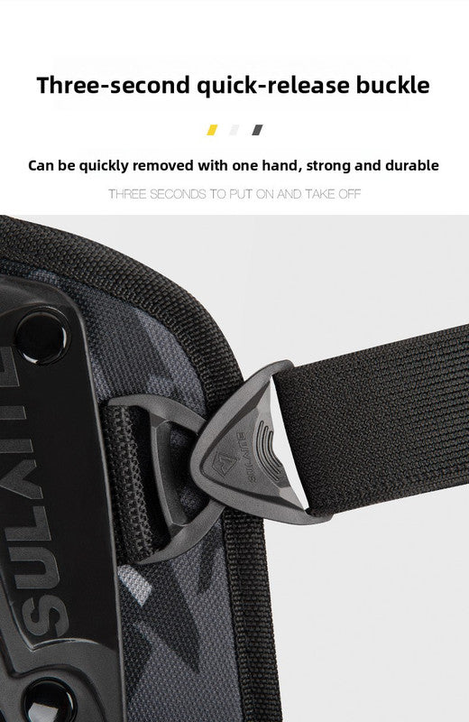 SULAITE CE Level 1 Certified 4 Piece Motorcycle Protective Gear Set Silver Knee Pads and Elbow Guards Long Shin Armour Quick Release for Motocross Dirt Bike