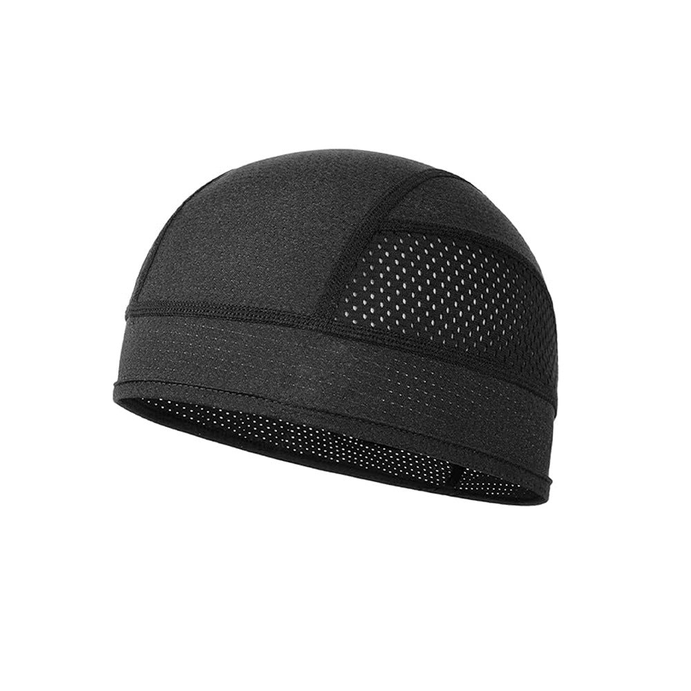 Cooling Mesh Skull Cap Helmet Liner Sweat Wicking Quick Dry Beanie Black for Cycling Motorbike Runni