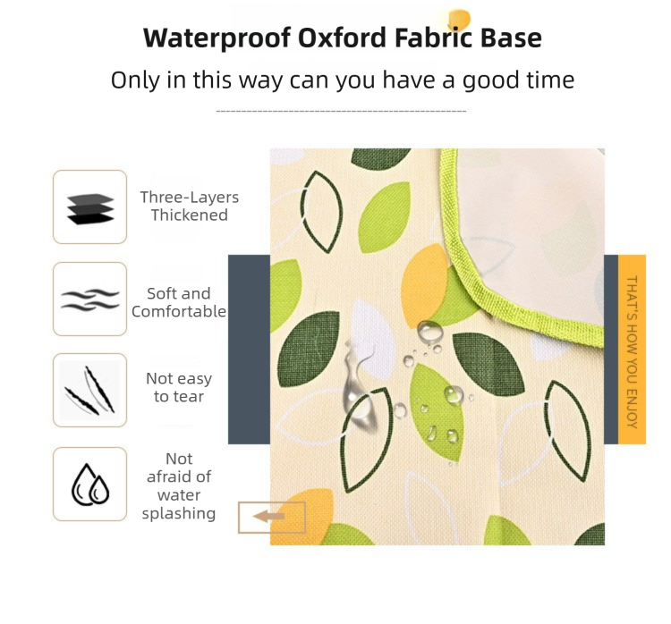 Yellow Plaid Foldable Waterproof & Moisture-Proof Picnic Blanket 150x100CM - 600D Three-Layer Composite Oxford Extra Large Mat for Beach & Camping