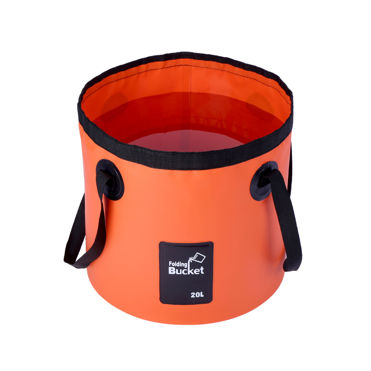 20L Orange Outdoor PVC Folding Water Bucket - Portable Fishing Barrel, Camping Water Storage, Car Washing Bag