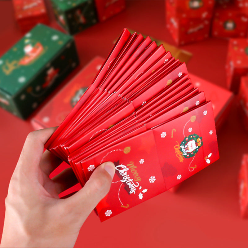 Red Pop-Up Jumping Gift Box Set (10 Bouncing Boxes) - Christmas / Valentine's Day Creative Surprise Gift Kit for Cash & Tiny Gift
