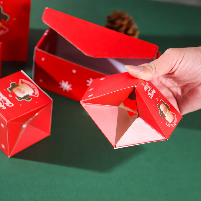Red Pop-Up Jumping Gift Box Set (10 Bouncing Boxes) - Christmas / Valentine's Day Creative Surprise Gift Kit for Cash & Tiny Gift