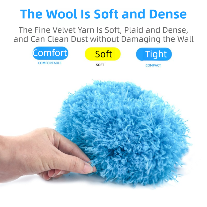 2-Pack Purple Telescopic Electrostatic Duster with 360° Hollow Ring Design - Fan Blade Cleaner, High Reach Dust Removal, Multi-Purpose