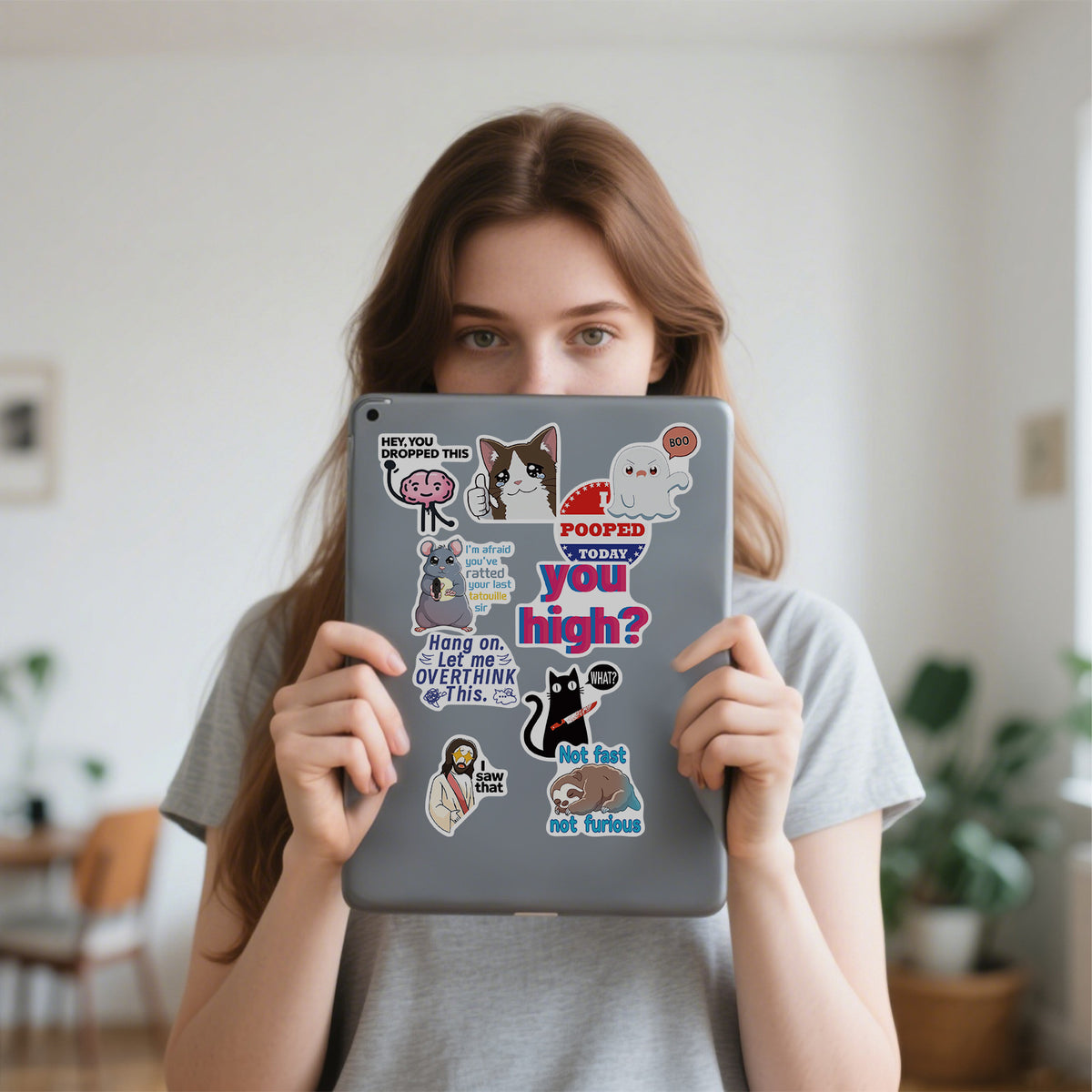 300 Pcs Prank Meme Graffiti Stickers Pack - Waterproof PVC Personalized Decals for Laptop, Luggage, Water Bottle DIY Decoration
