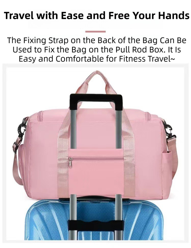 Black Lightweight & Waterproof Sports Gym Bag with Separate Shoe Compartment, Adjustable Strap and Multiple Pockets - Large-Capacity Travel Duffel for Workout, Business & Getaways