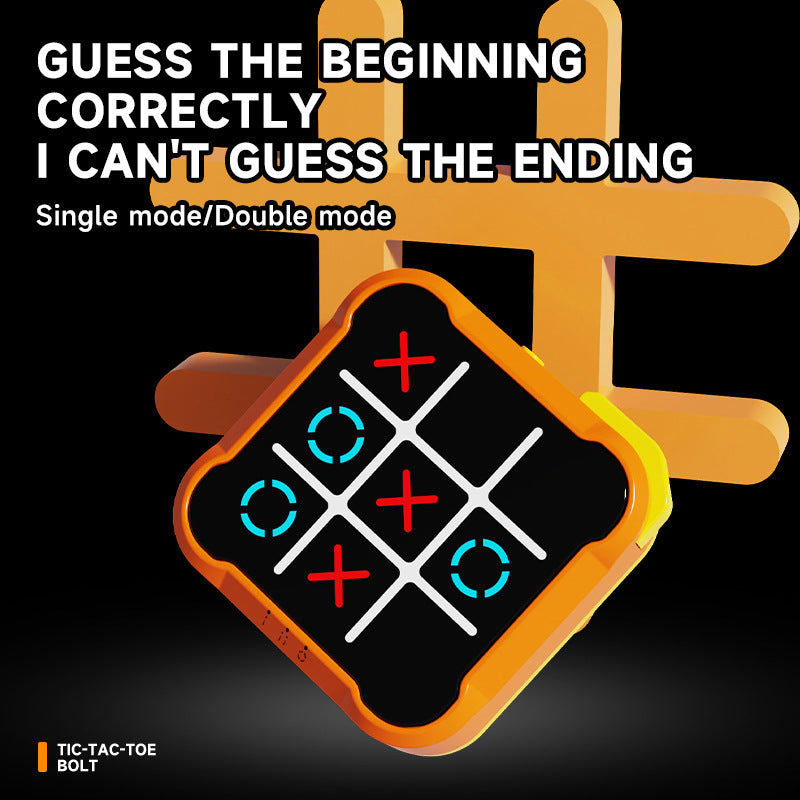 Green All-in-One Tic-Tac-Toe Desktop Game - Portable Family Interactive Board Toy, Brain Training Puzzle & Travel-Friendly Strategy Game