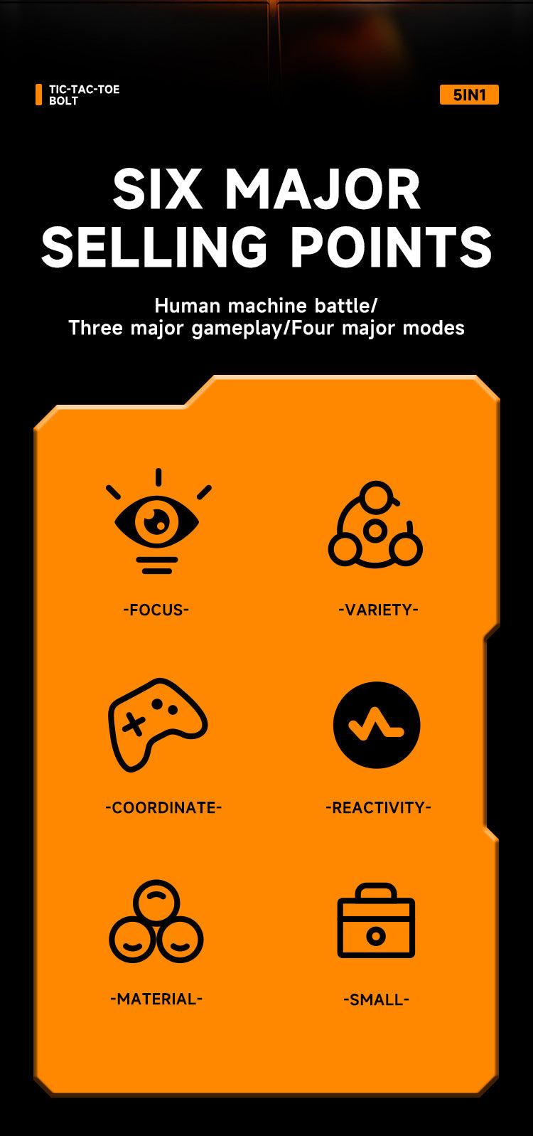 Blue All-in-One Tic-Tac-Toe Desktop Game - Portable Family Interactive Board Toy, Brain Training Puzzle & Travel-Friendly Strategy Game