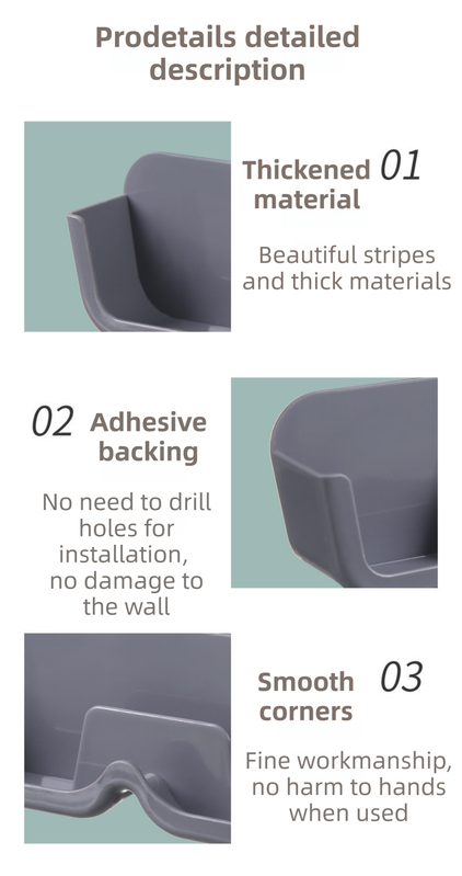 3-Pack Wall-Mounted Glasses Organizer - PET Bedside Bathroom Eyewear Storage Shelf, Anti-Pressure & Space-Saving(Grey)