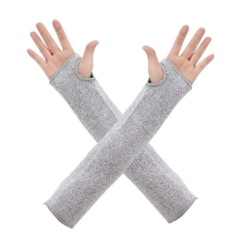 One-Pair 5 Level Cut-Resistant Arm Protection Sleeves(55CM) - Anti-Slash & Anti-Puncture Heavy Duty Safety Guard for Butchering & Construction