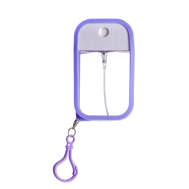 3-Pack Ultra-Slim 50ml Card-Style Travel Spray Bottle with Purple Silicone Sleeve - Portable ABS/PETG Refillable Hydration Sprayer