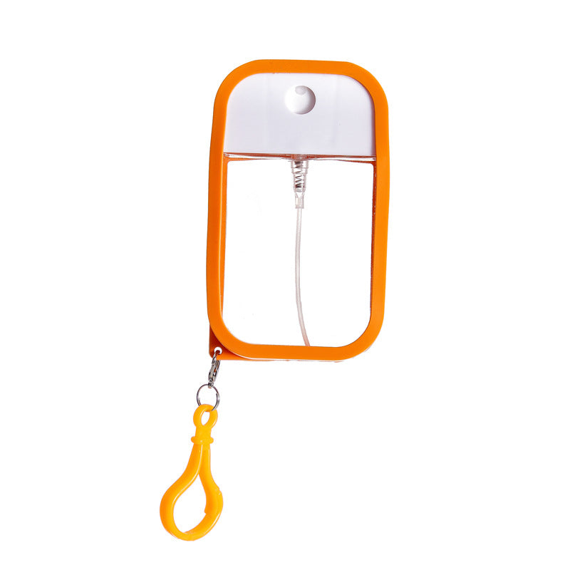 3-Pack Ultra-Slim 50ml Card-Style Travel Spray Bottle with Orange Silicone Sleeve - Portable ABS/PETG Refillable Hydration Sprayer