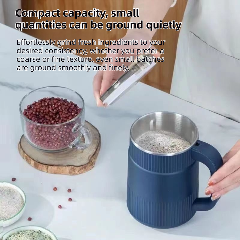 Large Capacity Electric Food Grinder and Pulverizer with 3 Blade Sets- Double-Layer Noise Reduction, Ultra-Fine Mill for Grains, Spices & Coffee Beans