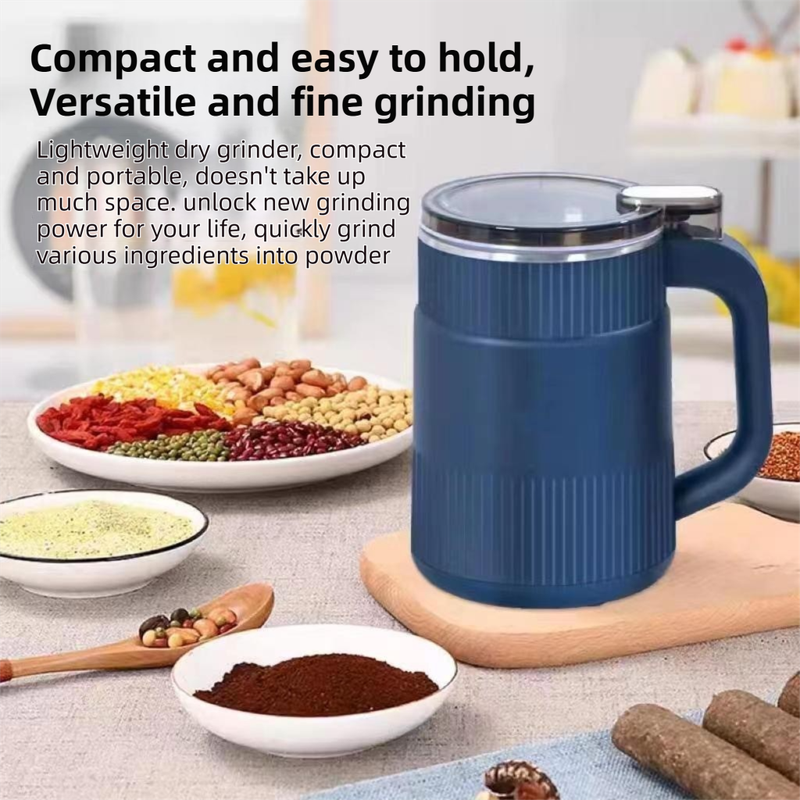 Large Capacity Electric Food Grinder and Pulverizer with 3 Blade Sets- Double-Layer Noise Reduction, Ultra-Fine Mill for Grains, Spices & Coffee Beans