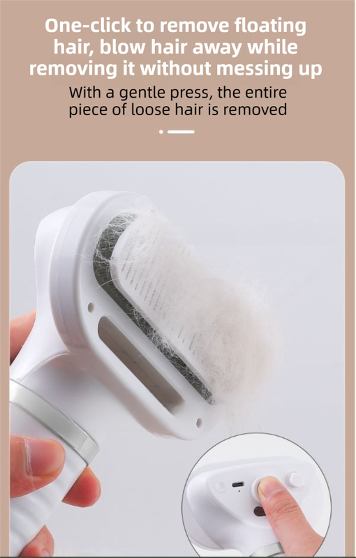 Green 6-in-1 Pet Grooming Hair Dryer with Noise-Reduction - Lightweight Handheld Blow Dryer & Mist Slicker Brush - 3-Speed Temperature Control, One-Click Deshedding & Painless Massage