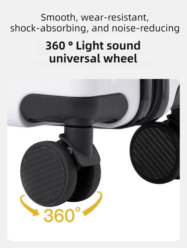 Yellow 16 Inch Lightweight Carry-on Luggage for heights under 1.6m - Underseat & Overhead Cabin Hardside Suitcase with Cup Holder & Phone Stand