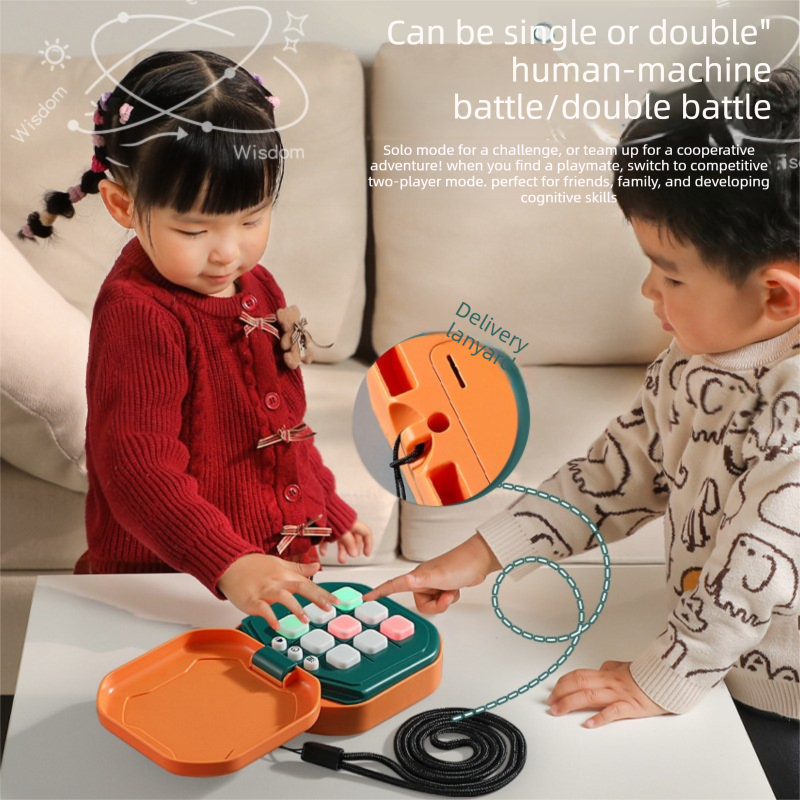 2 Pack Red AI Tic-Tac-Toe Handheld Game Electronic Logic Training Machine with 9 Game Modes and Light-up Buttons for Kids Age 3+ Australian Home Travel