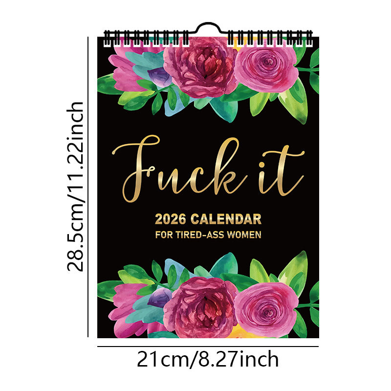 Exhausted women 2026 Wall Calendar 28.5 x 21 cm – Funny and Inspirational Designs for Home, Office, or Gift in Australia