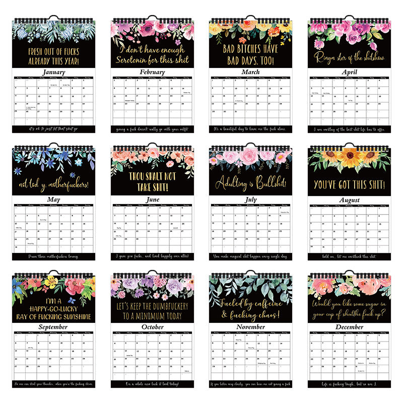 Exhausted women 2026 Wall Calendar 28.5 x 21 cm – Funny and Inspirational Designs for Home, Office, or Gift in Australia