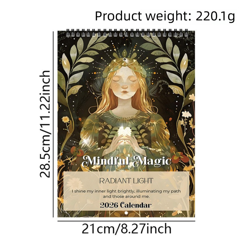 Mindfulness Magic 2026 Wall Calendar 28.5 x 21 cm – Funny and Inspirational Designs for Home, Office, or Gift in Australia