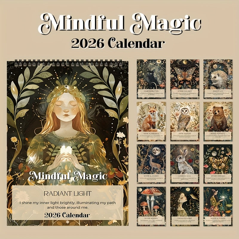 Mindfulness Magic 2026 Wall Calendar 28.5 x 21 cm – Funny and Inspirational Designs for Home, Office, or Gift in Australia