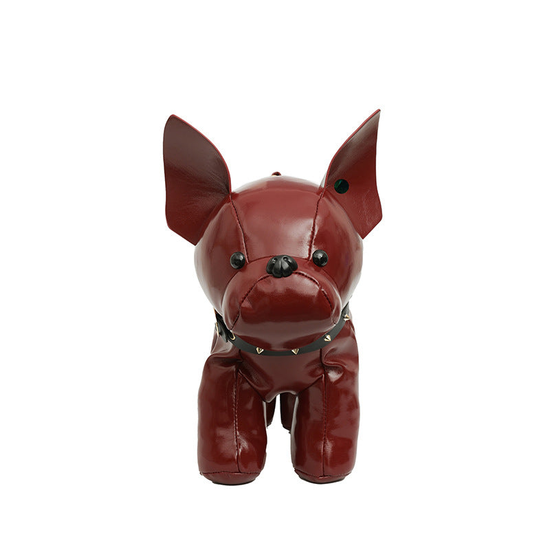 Red French Bulldog Shaped Crossbody Bag PU Leather Animal Design for Daily Outings Fashionable and Lightweight Accessory for Local Trendy Women