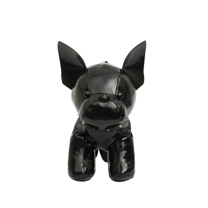 Black French Bulldog Shaped Crossbody Bag PU Leather Animal Design for Daily Outings Fashionable and Lightweight Accessory for Local Trendy Women
