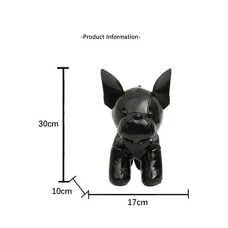 Silver French Bulldog Shaped Crossbody Bag PU Leather Animal Design for Daily Outings Fashionable and Lightweight Accessory for Local Trendy Women