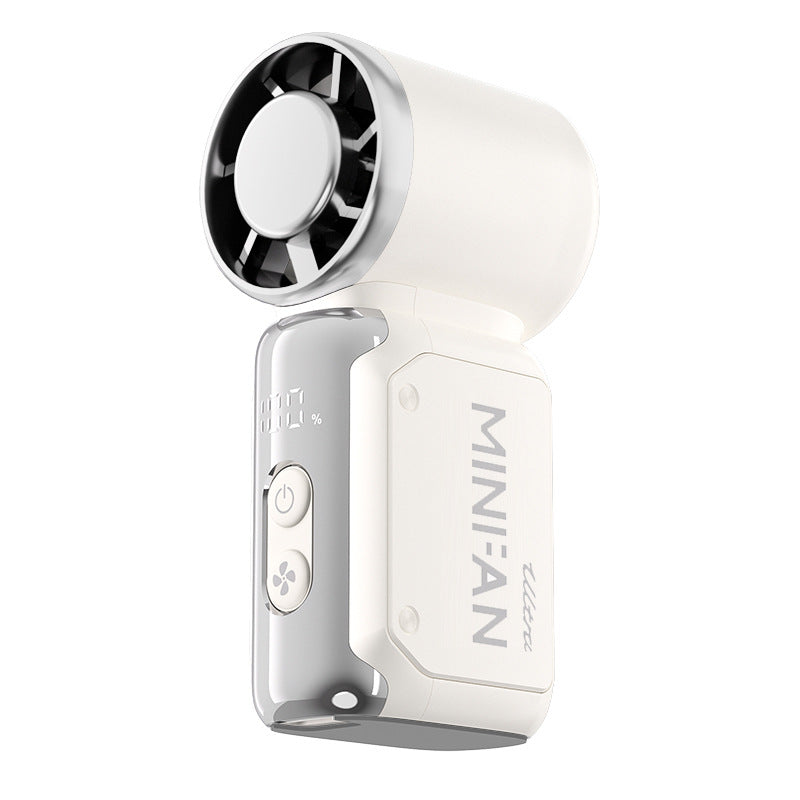 White Portable Mini Handheld Fan with 199-Speed Settings and Brushless Motor for Outdoor Use High Performance Cooling Solution Local Standard Fit