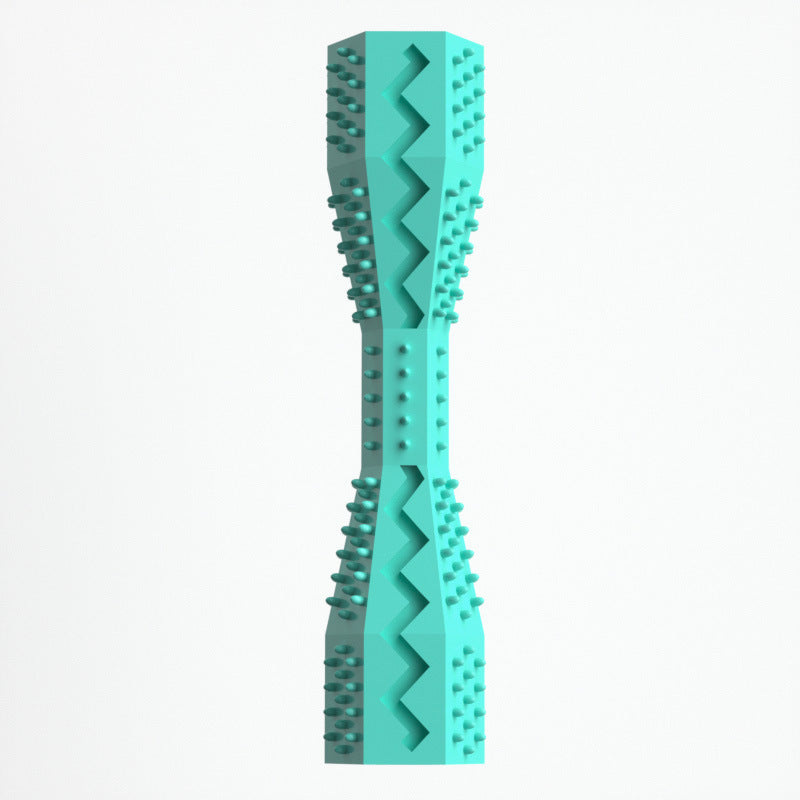 2-Pack Peacock blue Hexagonal Pet Chew Toy – Durable Rubber Dog & Cat Teething Stick for Dental Care, Biting Relief and Mental Stimulation