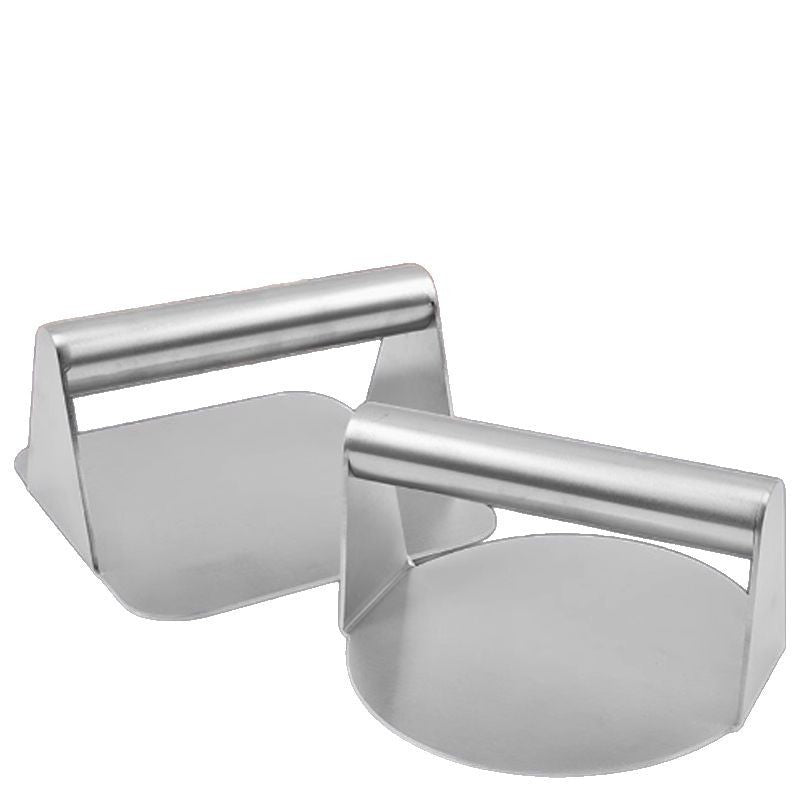 2-PCS Stainless Steel Meat Press Mold 11.2cm Diameter for Burger Patties, Steak, Dough & Rice Rolls – Heavy-Duty Kitchen Tool