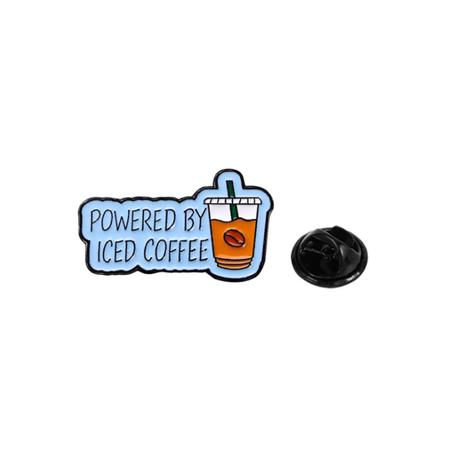 4 Pieces Cartoon Coffee Lovers Enamel Pin Set Zinc Alloy Coffee Cup Badges for Jackets Bags Hats Backpacks Decorative Jewelry Gift Set