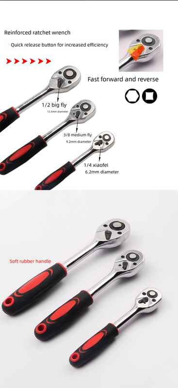 12 Piece 1/4 Inch Drive Ratchet and Metric Socket Wrench Set Professional Mechanics Tool Kit for Automotive Repair and Home DIY Maintenance
