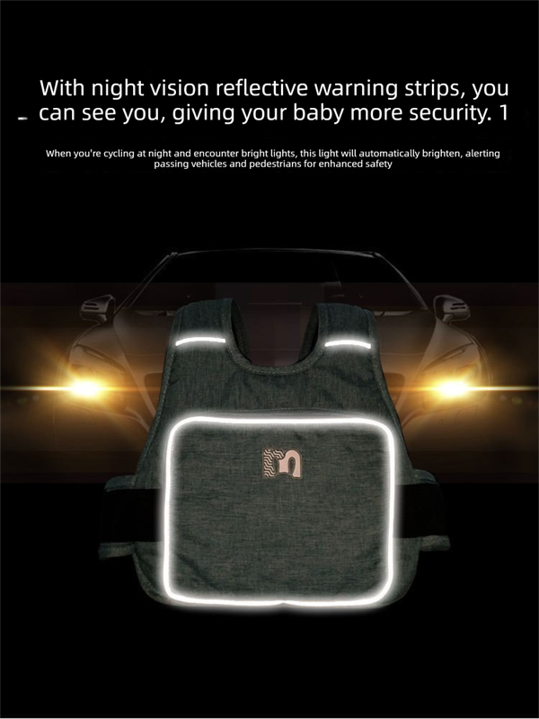 Children Motorcycle Safety Harness for Electric Bike Adjustable Kids Security Strap with Storage Bag Red Anti-Fall Protection Gear Front and Rear Use