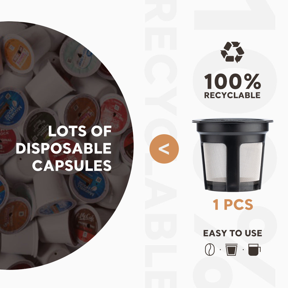 Reusable K-Cup Coffee Pod Filter for Ninja Dual Brew Coffee Makers Triple Hole Capsule Shell UA2227