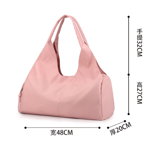 Pink Large Capacity Travel Duffel Bag - Lightweight Sports Gym Bag with Dry Wet Separation for Weekend Getaways and Business Trips