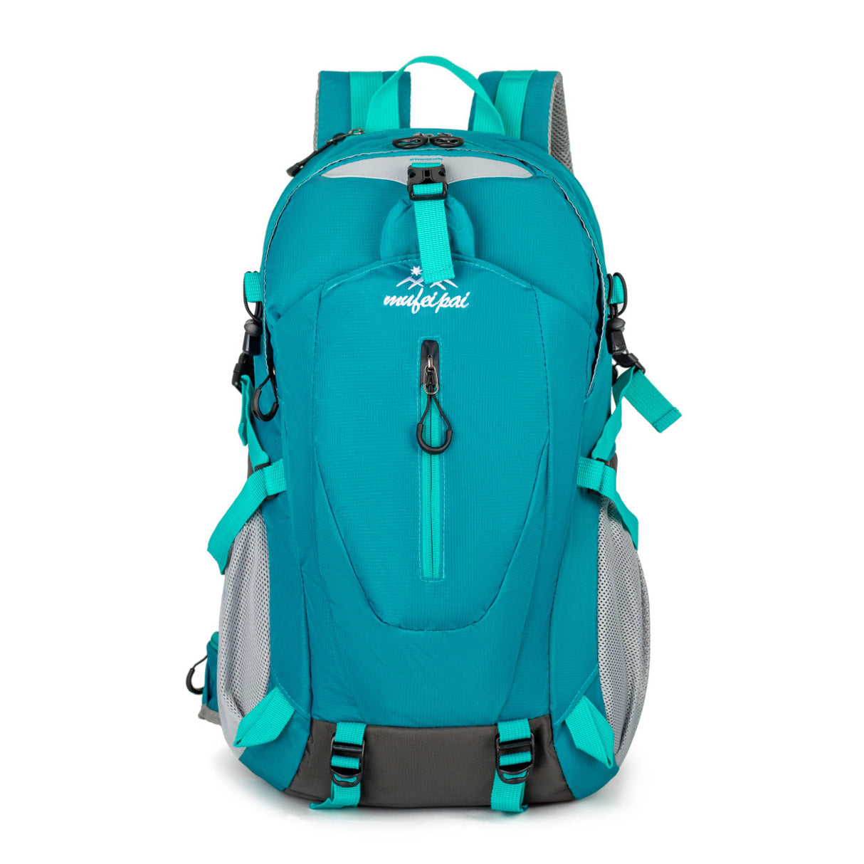 Blue Professional Large Capacity Hiking Backpack - Waterproof Lightweight Outdoor Trekking Rucksack with Hydration Port and Emergency Safety Whistle