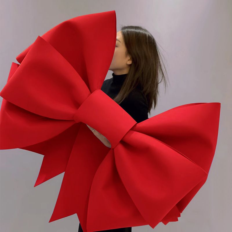 Pink EVA Bow Decoration DIY Kit - 75cm x 100cm DIY Party & Event Backdrop Bow for Valentine's Day, Christmas, Birthday, Wedding, Shop Display