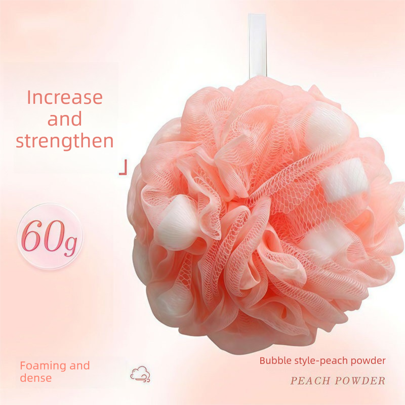Pink 3-piece set (2-Pack Silicone Foot & Back Scrubber Mat with Suction Cups + 1 Premium Lace Bath Loofah Sponge Set) - Non-Slip Foot Massager & Exfoliating Shower Set