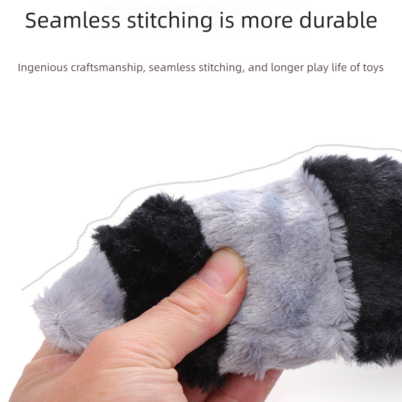 2-Pack Grey Wolf Identical Plush Pet Toys with Squeaker – Durable Fur-Textured Chew Toys for Dogs, Ideal for Teething, Play & Stress Relief