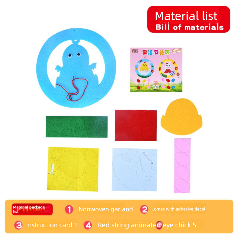 Chickens 3-Piece Easter Kids Craft Decoration Set – DIY Hanging Ornaments for Preschool Activities and Holiday Fun