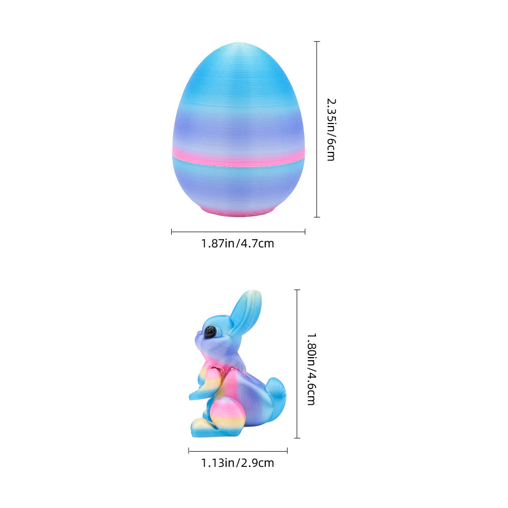 3-Piece Black-to-green gradient Easter Surprise Egg Set – Identical Interactive Figurines with Hinged Shell, Collectible Holiday Display Toy
