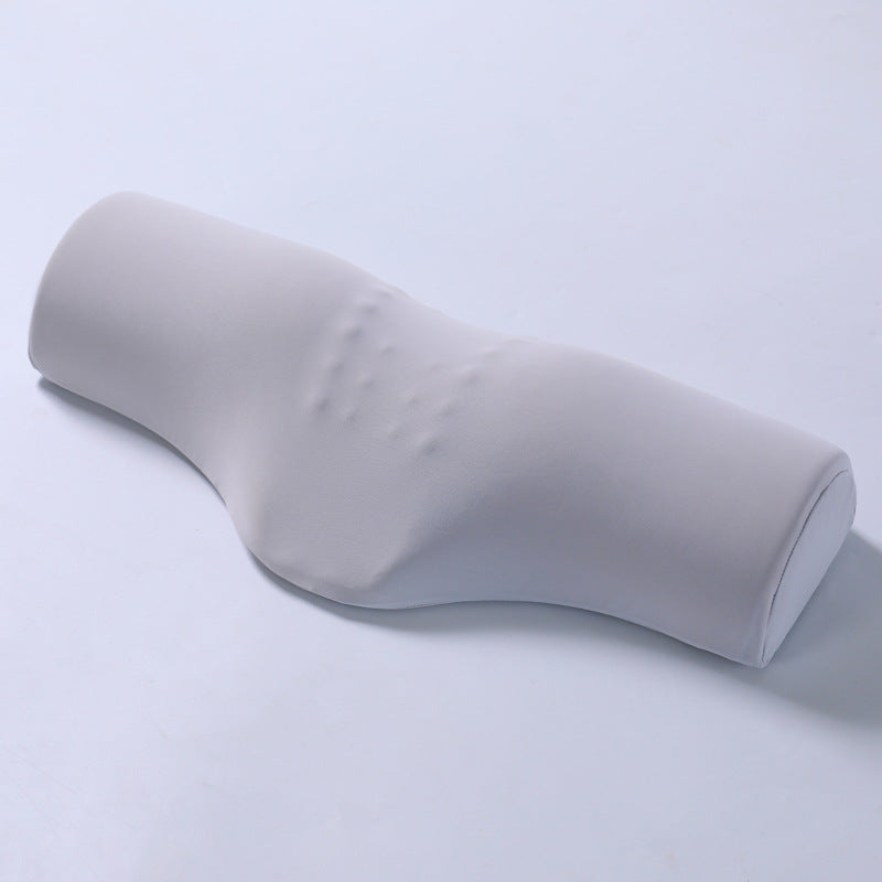 Light grey Cervical Support Pillow – Memory Foam Core with Ergonomic Design for Neck Pain Relief and Deep Sleep(Ice Silk Style)