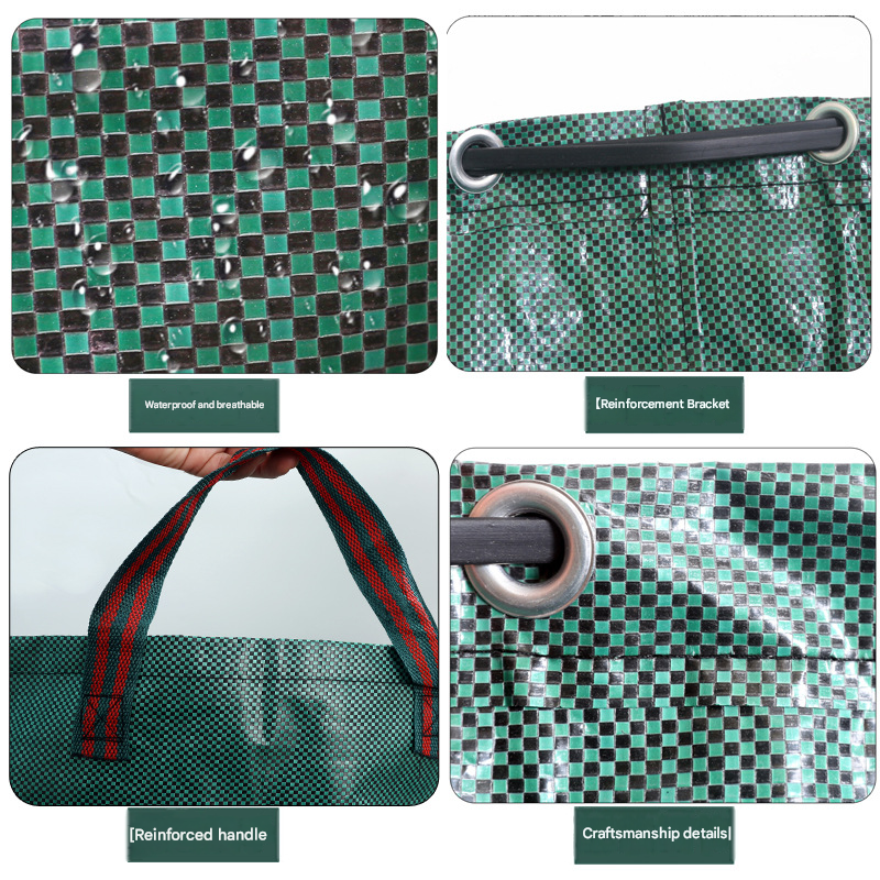 Heavy-Duty Pop-Up Garden Leaf Bag - Large Capacity PP Woven Collection Sack for Leaves, Weeds, Branches & Yard Debris(120L)