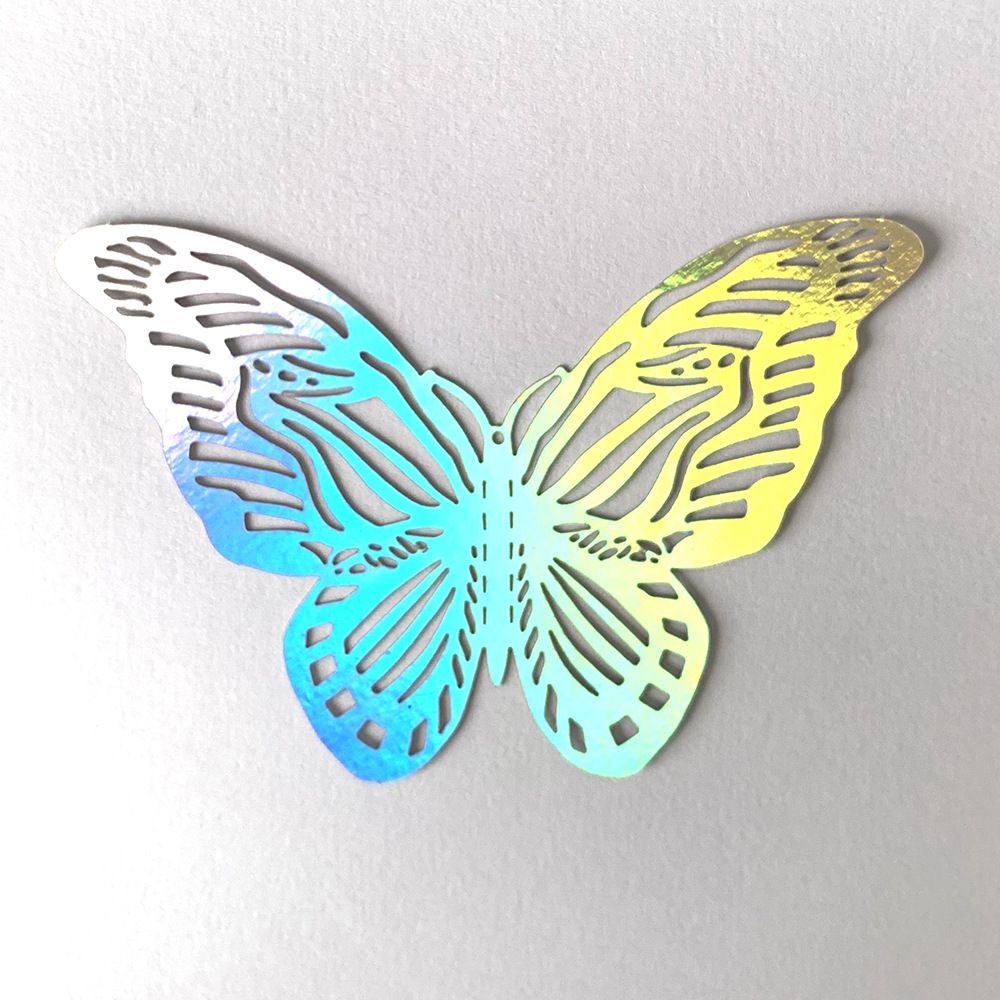 3D Butterfly Wall Stickers - Iridescent Silver Paper - 72pcs Set, Hollow Cut Design, Removable Decor for Home, Party, Wedding, Easy Peel and Stick-Style E