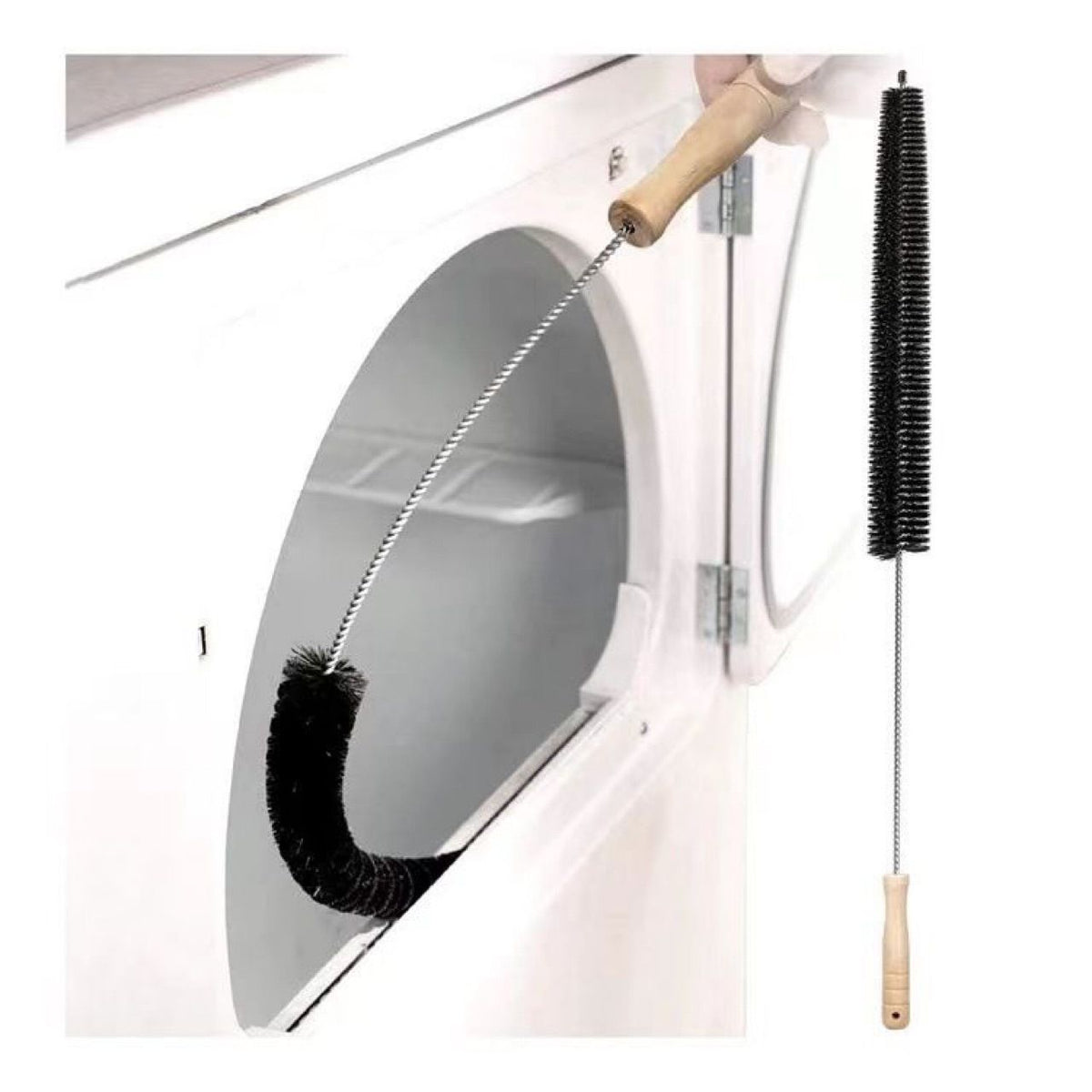 Washing Machine Cleaning Brush Set - 4 Piece Long Handle Pipe Cleaner Kit for Drum Drain and Deep Cleaning