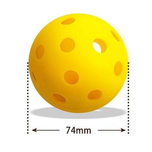 White Pickleball Balls Set - 6 Piece 40 Hole Outdoor Indoor Pickleball Match Balls