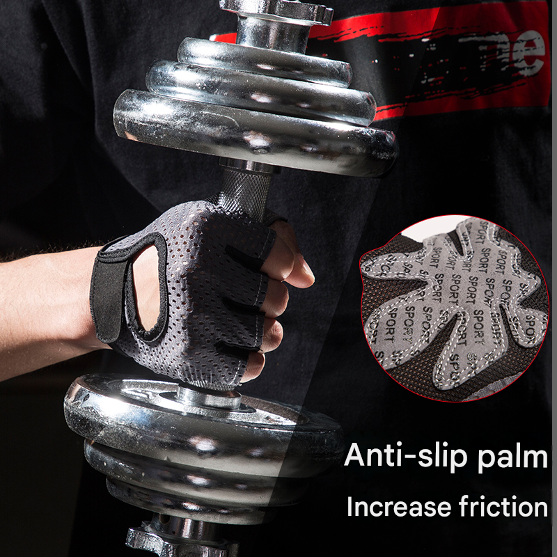 Pink Half Finger Fitness Gloves - Anti-Slip Breathable Gym Training Gloves for Weightlifting Cycling(Size:XL)