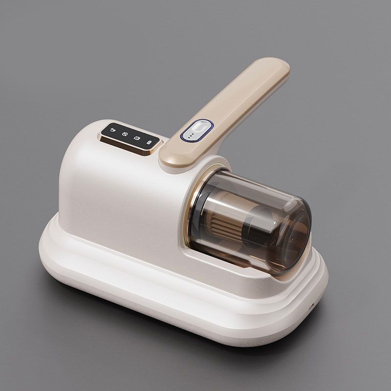 Pearl White Wireless Mite Vacuum Cleaner with UV Light - High Suction Handheld Bed Dust Mite Remover